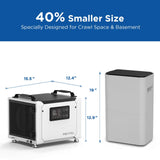 Moiswell 70 Pints Commercial Dehumidifier with Pump, Portable Crawl Space Dehumidifiers for Basement and Home, Energy Star Efficient Certified, Automatic Defrost