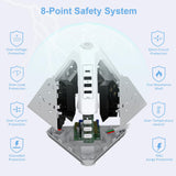 Tower Surge Protector Power Strip, 9 AC Outlets with 4 USB Ports (1 USB C) 3-Side Triangle Outlets with USB Ports NVEESHOX