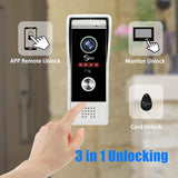 ANJIELO SMART Wired Video Intercom System,10 Inch Touch Monitor with 1080P HD Doorbell Camera,Apartment Door Phone Kit,Support Motion Detechtion RFID Card Unlocking for Home (2 doorbell + 4 Monitor)