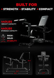 Mikolo Leg Extension and Curl Machine, Adjustable Leg Curl Machine, Seated Leg Extension and Lying Curl Machine for Home Gym, Leg Workout Equipment with Triple Loading System, Black