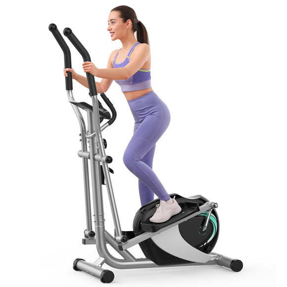 Elliptical Machine, Dripex Magnetic Elliptical Training Machines, Hyper-Quiet Fitness Cardio Elliptical Trainer w/ 6KG Flywheel, 8 Resistance Levels, Heart Rate Sensor, LCD Monitor & Device Holder Dripex