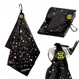 SKIVE Golf Premium Magnetic Golf Towel | Super Strong Magnet (Black w/White Drip)