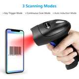 NetumScan 3-in-1 Bluetooth 1D Barcode Scanner,2.4G Wireless,USB CCD Reader
