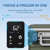 Antarctic Star 12 Volt Refrigerator,68QT(64L)Electric Cooler Compressor, -4℉~68℉ Portable Refrigerator for Camping,RV,Car,GREEN