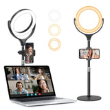 8 inch Desk Ring Light with Stand for for Video Conference