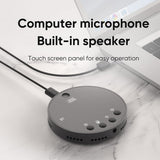 Bloepum Desktop USB Conference Speakerphone BT 360° Omnidirectional Condenser Microphone + Speaker Mute