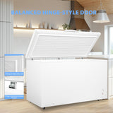 Techomey Chest Freezer 18 Cu Ft, Deep Freezer with 7 Level Adjustable Thermostat, Large Capacity Chest Freezer for Garage, Basement, Restaurants, White