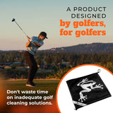 Frogger Amphibian 2-in-1 Golf Towel with Wet and Dry Technology, Black/Grey