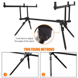 Taruor Adjustable Retractable Carp Fishing Rod Stand - Holder & Bite Alarm with 3 Fishing Bait Set