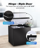 Deep Freezer, Mini Freezer with 7-Step Temperature Control, 5.0 cu.ft Small Deep Freezer, Freestanding Chest Freezer with Removable Basket for Dorm, Office, Bedroom and Small Living Spaces(Black)