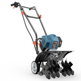 SENIX 4QL 4-Cycle Gas Powered Tiller Cultivator, 46cc Full Crank Engine, 15-Inch Tilling Width, 8-Inch Tilling Depth, Easy Start