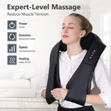 Neck Massager with Heat, Shiatsu Massager for Neck, Back, Shoulder, Foot and Leg, Deep Tissue 3D iKristin