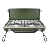 Portable Camping Stove 2-Burner, Propane Camp Stove with Foldable Legs, Camping Grill Stove with Adjustable Burners ONLYFIRE OUTDOOR LIVING
