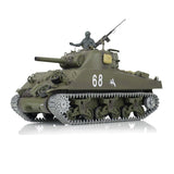 wheelfun Heng Long US in Stock, RC Tank 3898 RTR 2.4G 1/16 7.0 Upgraded M4A3 Sherman Metal Tracks Smoking Generator 340° Rotating Turret Infrared Combat BB Pellets BB Shooting Airsoft Tank