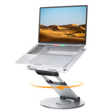 Nulaxy 18" Height Telescopic 360 Rotating Aluminum Laptop Stand Desk Silver