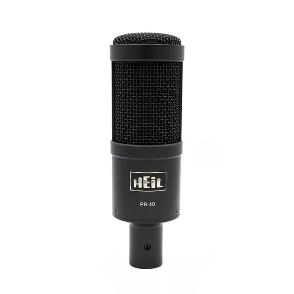 Heil PR 40 Dynamic Microphone for Streaming, Podcast, Recording, and Broadcast, XLR Microphone for Live Music, Wide Frequency Response, Smooth Sound, Superior Rear Noise Rejection and Durable - Black Heil Sound