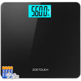 ZOETOUCH 560lbs Bathroom Scale for Body Weight Over 500 lbs, Accurate Digital Weighing Machine with Wide Platform 12.2" x 12.9", Large Backlit LCD Display,High Capacity for Heavy Duty Seniors
