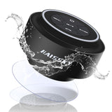 Shower Speaker Bluetooth Waterproof, Portable Mini Bluetooth Shower Speakers Waterproof with Suction Up and Clip, IPX7 Waterproof Floating Bathroom Speaker for Pool Beach Kayak, Beach Gifts（Black