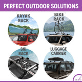 ERKUL Set of Roof Side Rails Rack + Cross Bars for Mitsubishi Outlander Sport ASX 2011-2026 | Complete Roof Rack System | Rooftop Luggage Carrier, Kayak, Canoe, Ski | Designed for Bare Roofs | Black