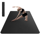 Extra Large Yoga Mat - 72"x42"x6mm (1/4 inch), Non-Slip, Durable, Eco-Friendly, Thick Wide Exercise Mat for Home Workouts, Yoga, Pilates, Stretching, Meditation (Barefoot Exercise)