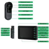TKMARS Doorbell Camera Wireless No Subscription with Monitor for Home/Apartment, Video Doorbell 1080P No App/WiFi Needed, Intercom 2-Way Talk,Waterproof Door Bell with Recording & Night Vision