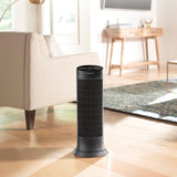 Honeywell Digital Ceramic Tower Heater, 1500 Watt, Oscillating Ceramic Space Heater with Thermostat, Two Heat Settings, Medium Room, Black