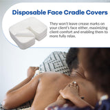 300 Count Disposable Face Cradle Covers, Medical-Grade, Ultra Soft, Luxurious, Non-Sticking Massage Face Covers, Headrest Covers for Massage Tables & Massage Chairs