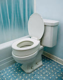 Essential Medical Supply Standard Bowl Round Toilet Seat Riser with 3.5" Rise - 17.5" x 13.5" x 3.5", Elevating and Raising Toilet Seat for Seniors, Adults and The Elderly with 300lb Weight Capacity