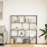 Sonoma Gray Wooden Bookshelf Storage Cabinet - 132x29x141.5 cm - Modern Bookcase for Living Room, Office & Basement - Chic Sideboard Display Shelf for Organizing & Decor