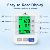 FDA-Cleared Blood Pressure Monitor, Upper Arm, Wide Cuff, Large Display