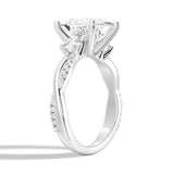MSBLUE® Moissanite Engagement Ring, 1.5CT Princess-Cut Size 9