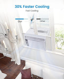 GarveeLife 5,000 BTU Window Air Conditioner - Cool up to 150 Sq. Ft. with Easy-to-Use Mechanical Controls and Reusable Filter, Perfect for Small Bedroom, Living Room, Home Office, White