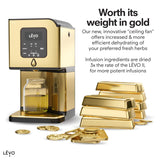 LEVO Lux - Premium Herbal Oil Infusion Machine - Botanical Extractor - Herb Dryer, Decarboxylator, & Oil Infuser - Gourmet Edible Infusion Maker - For Infused Gummies, Brownies & More - Gold LEVO