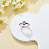 Oseew 2027 Custom Class Graduation Ring High School for Women (Rose Gold)