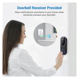 FMDARJXWHCP Smart Wireless Video Doorbell Camera with AI Detection, Night