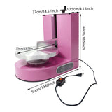 XEJMEOO Cake Decorating Machine, 4-12 Inch Cake Cream Spreading Machine Low Noise Automatic Cake Frosting Equipment Turntable with Adjustable Scraper 60-320RPM Rotating Speed (Pink)