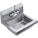 VEVOR Commercial Hand Sink with Faucet, Stainless Steel Sink for Washing, Small Washing Sinks, Wall Mount Hand Basin, Utility Sink for Restaurant, Kitchen, Bar, Garage and Home, 17 x 15 inch