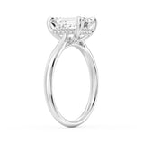 MSBLUE® 2 CT Size 6 Emerald Cut Moissanite Engagement Ring with Hidden Halo