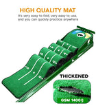 Golf Putting Mat with Water and Bunker Hazards – Extra Long at 9.4 Feet with Automatic Ball Return Ascent
