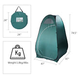 Portable Pop Up Shower Privacy Tent,Lightweight Single Toilet Shower Tents,Changing Room Dressing Tent,Waterproof Camping Shower Tents,with Carry Bag,for Picnic Beach Hiking Fishing (Army Green)
