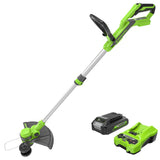 Greenworks 24V 12" Cordless String Trimmer/Edger (Gen 2), 2.0Ah Battery and Charger Included