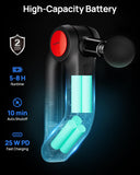 HEYCHY Massage Gun Deep Tissue with Heat Therapy, 12mm Amplitude Muscle Massager for Athletes, 5 Speeds & 4 Modes Massager Gun for Neck Back Shoulder Leg Pain Relief - Perfect for Men, Black