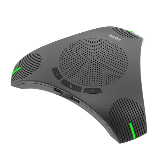 USB Speakerphone with Dual Hub - Conference Room Omnidirectional Microphone and Speaker, Computer Speakers with Microphone RayBit