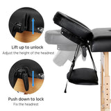 Massage Table Lash Bed Portable Massage Bed Esthetician Bed Beauty Tattoo Table Yaheetech