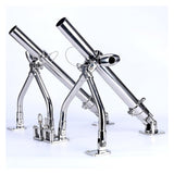(Pair of) Marine Grade Stainless Steel Fishing Outrigger Rod Holder Mirror Polish Adjustable Pole Boat Hardware(Small-a Pair)