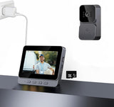 Wireless Doorbell Camera with Monitor, Video Doorbell with Display, Two-Way Audio,Night Vision,IP65 Waterproof for Outdoor, No APP, No WiFi, Comes with an 8GB Memory Card (M10)