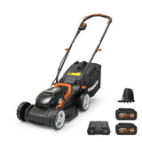 WORX 40V 14" Cordless Lawn Mower for Small Yards, 2-in-1 Electric Mower Cuts Quietly, Compact & Lightweight Push Lawn Mower