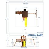 Backyard Discovery Sterling Point Cedar Wood Swing Set