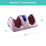 Best Choice Products Shiatsu Foot Massager for Pain Relief, Plantar Fasciitis, Neuropathy, Blood Circulation, Remote Control w/Compact Design - Rose Gold