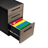 Laura Davidson Furniture Stockpile 3 Drawer File Cabinet with Lock - Under Office Desk Metal Filing Cabinet